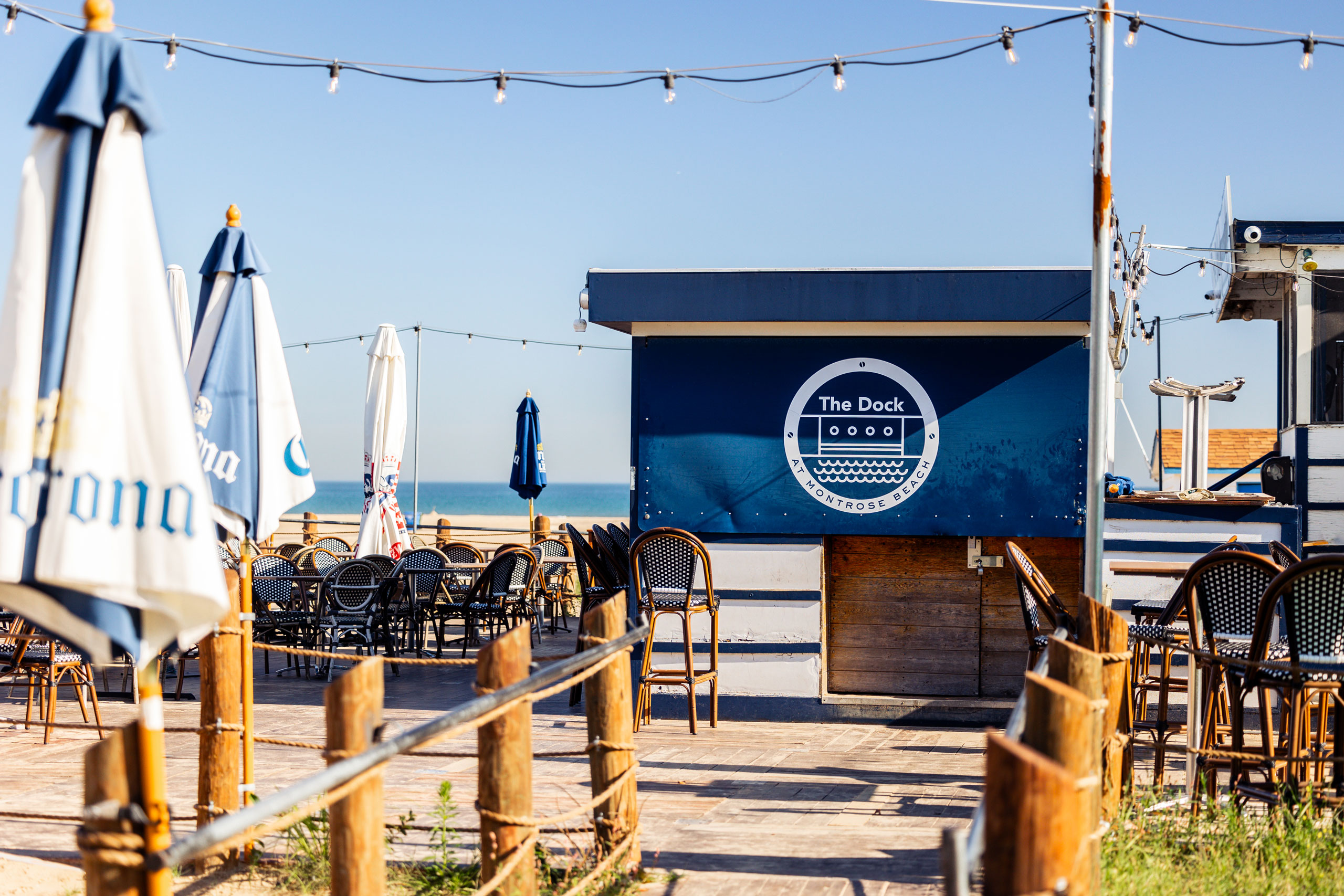 the dock at Montrose beach
